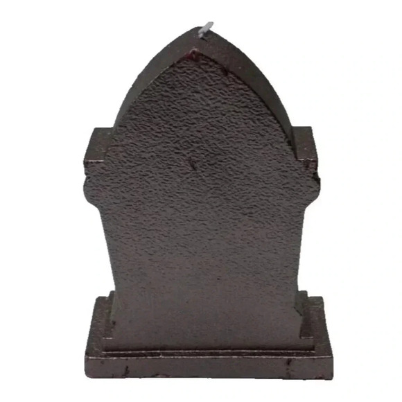 Silver Cemetery Rest In Pieces Grave Stone Gothic Halloween Candle Decorations - Picture 2 of 2